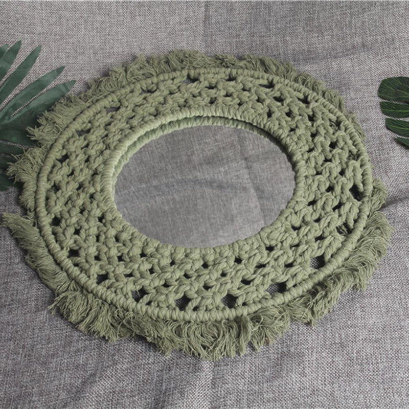 Macrame Wall Hanging Mirror Wick