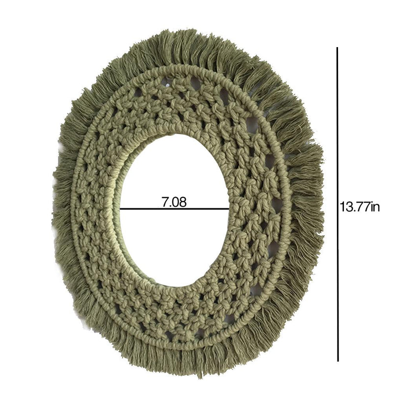 Macrame Wall Hanging Mirror Wick