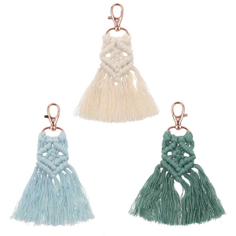 Macrame Tassel Keychains Chatta (3 Colors)