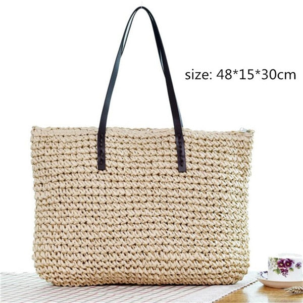 Straw Hand Bag Rander (3 Colors)