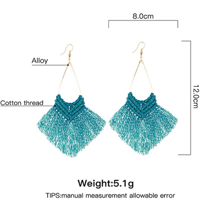 Macrame Earrings Baytown (5 Colors)