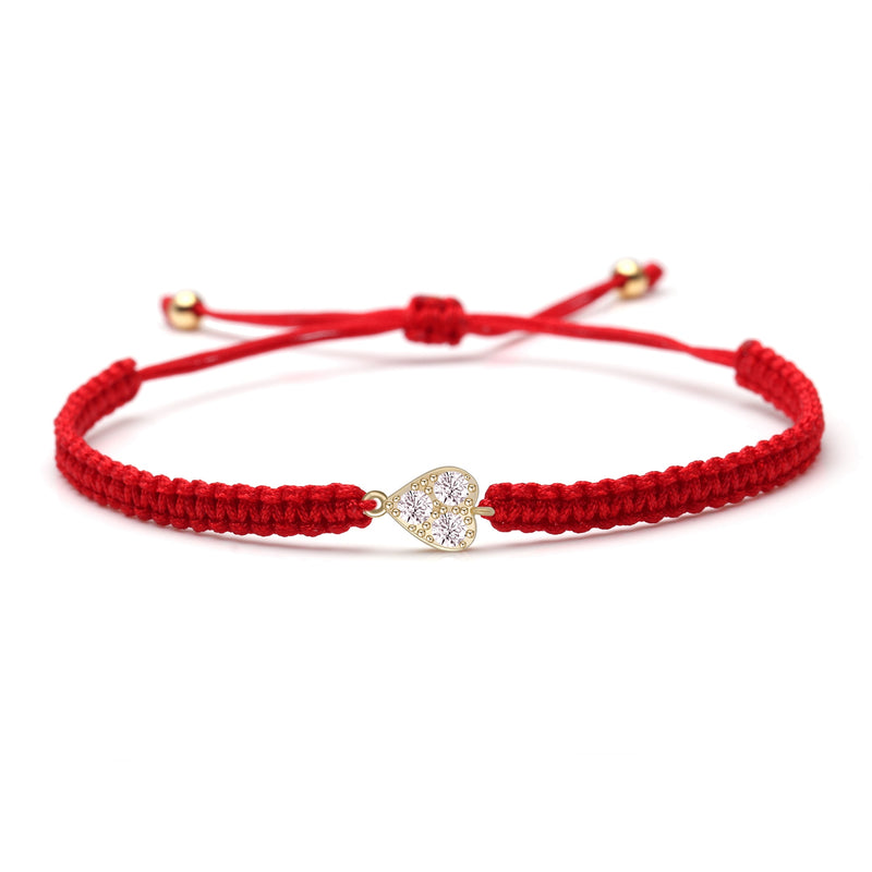 Red on sale macrame bracelet