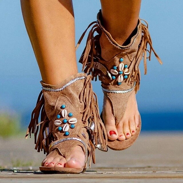 Boho Tassel Sandals Krona (3 Colors and 2 Models)