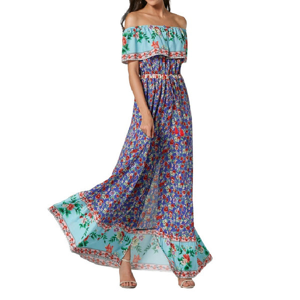 Boho Shoulder Dress Balbi (3 Colors)