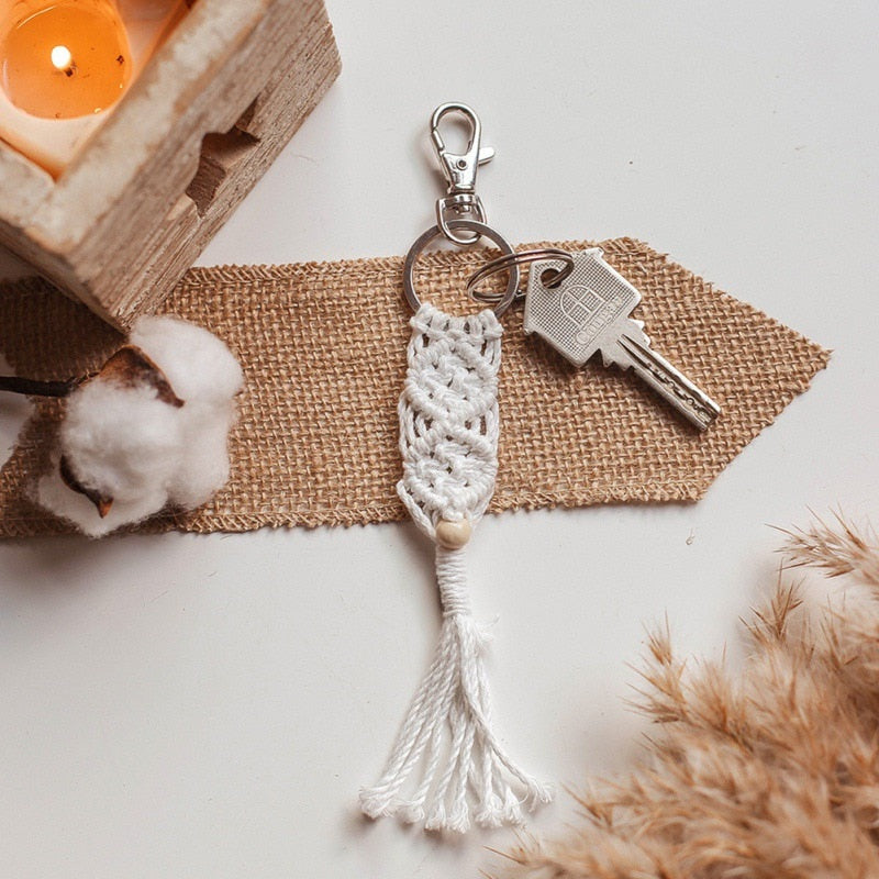 Macrame Tassel Keychains Telc