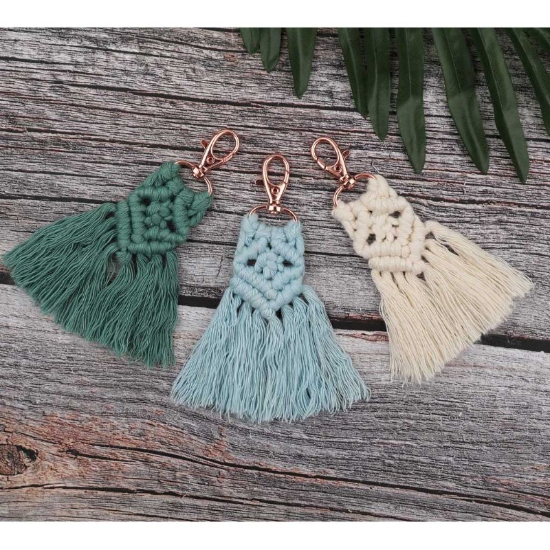 Macrame Tassel Keychains Chatta (3 Colors)