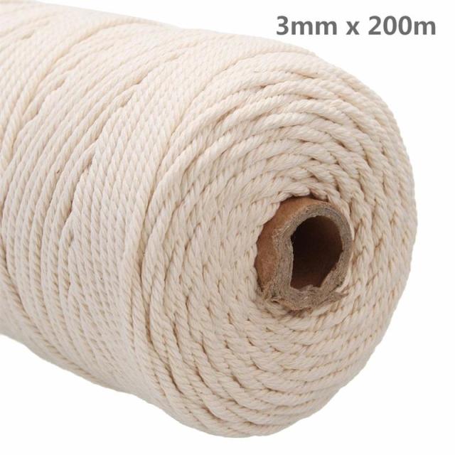 Macrame Cotton Cord Nore (2 Colors and 3 Sizes)