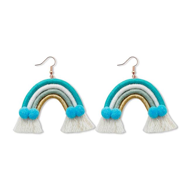 Macrame Earring Rainbow (6 Colors)