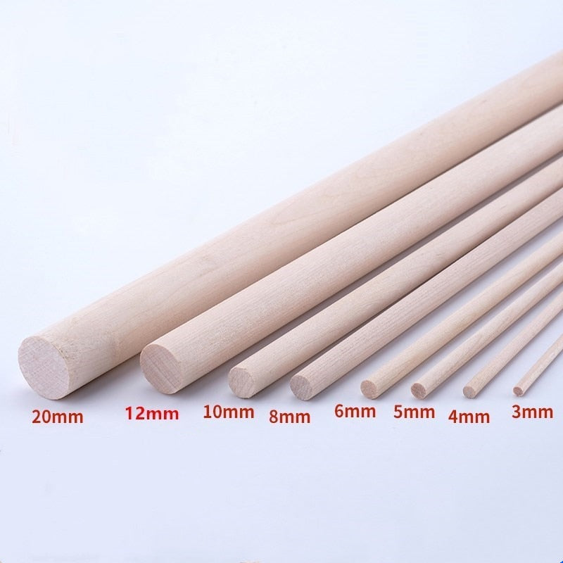 Wooden Round Stick Angil (8 Sizes)