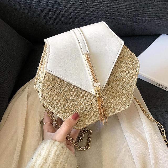 Straw and Leather Handbag Ningun (4 Colors)