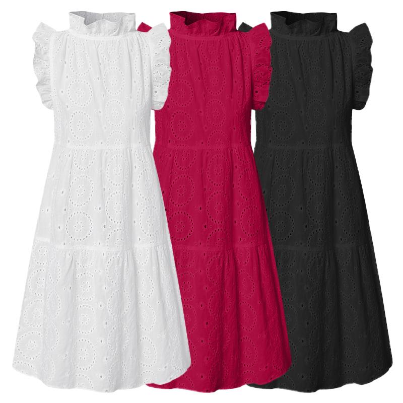 Cotton Lace Dress Avoca (8 Sizes and 7 Colors)