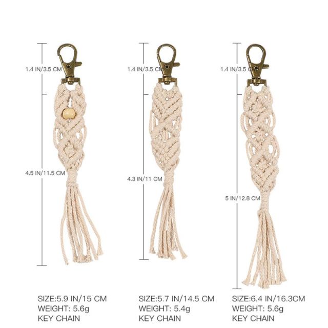 Macrame Keychain Denver (3pack)