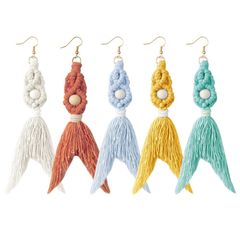 Macrame Earrings Mermaid