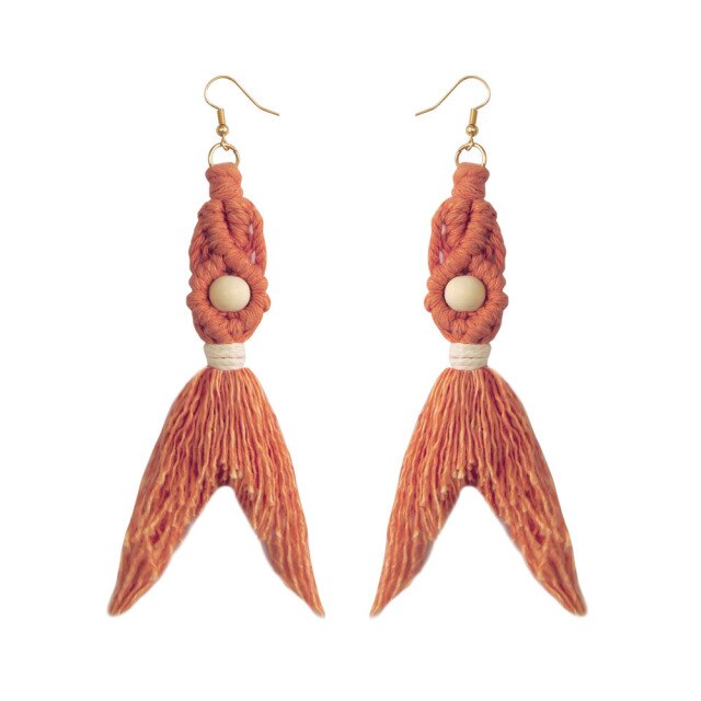 Macrame Earrings Mermaid