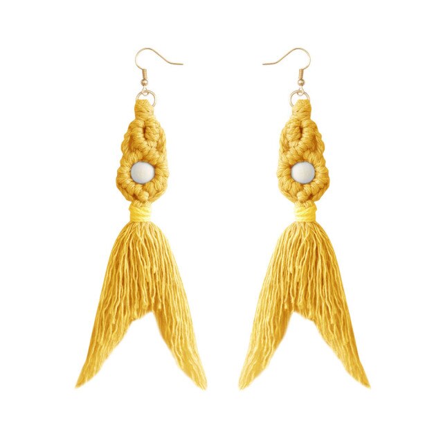 Macrame Earrings Mermaid