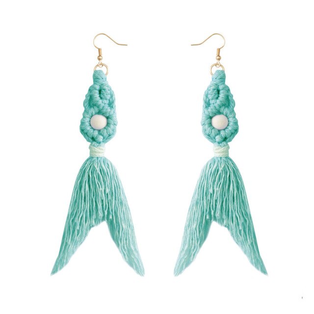 Macrame Earrings Mermaid