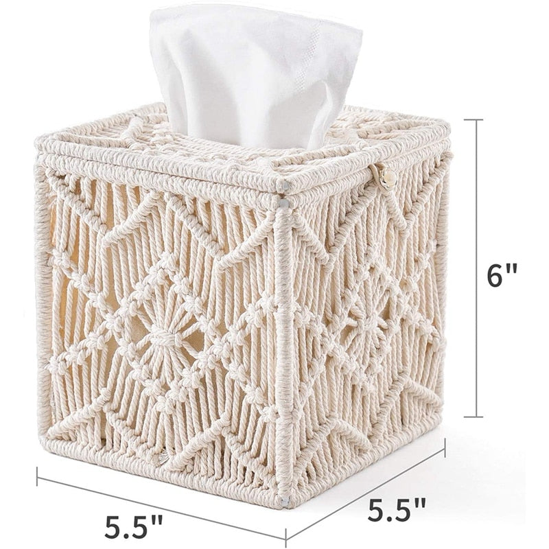 Macrame Tissue Box Sitka