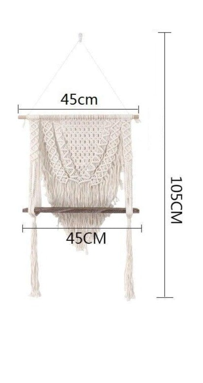 Macrame Wall Hanging Shelf Albert