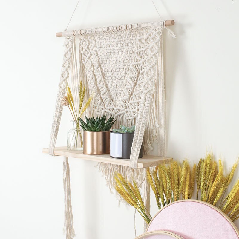 Macrame Wall Hanging Shelf Albert